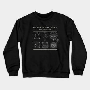 Cockpit Instruments Six Pack P-51 Mustang aircraft WW2 Crewneck Sweatshirt